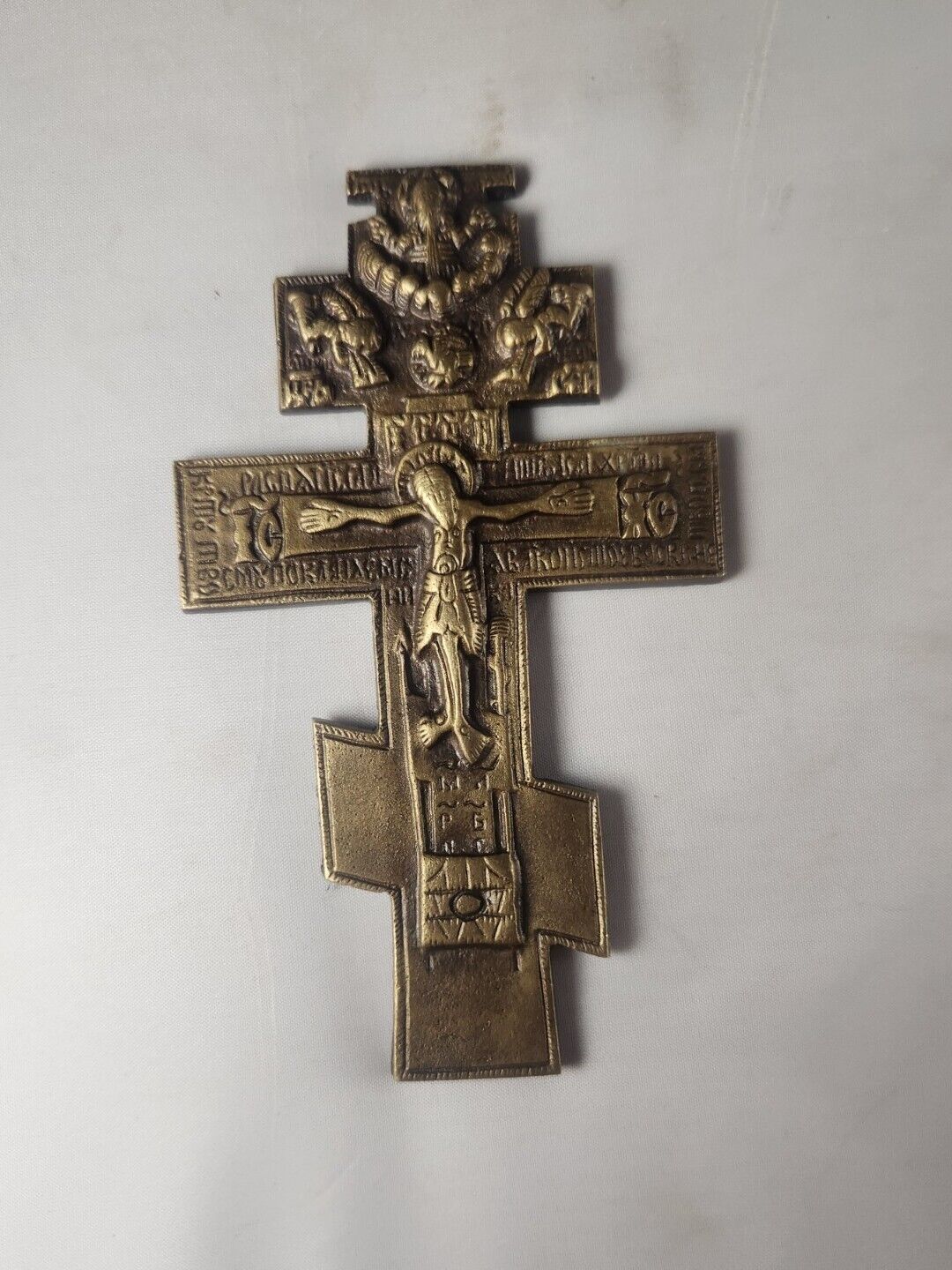 Antiques, Orthodox, Russian Bronze icon: icon-cross.