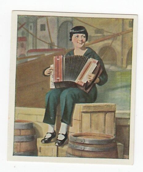 Vintage 1935 Trade Card of MARIA NEY German Cabaret Artist Accordionist