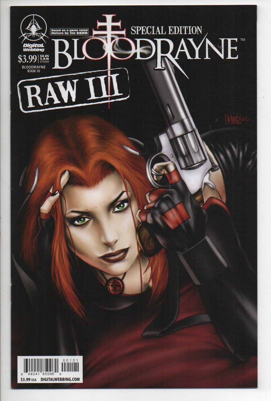 BloodRayne Raw III 3 Special Edition Digital Webbing Comic Book 2008 Video Game