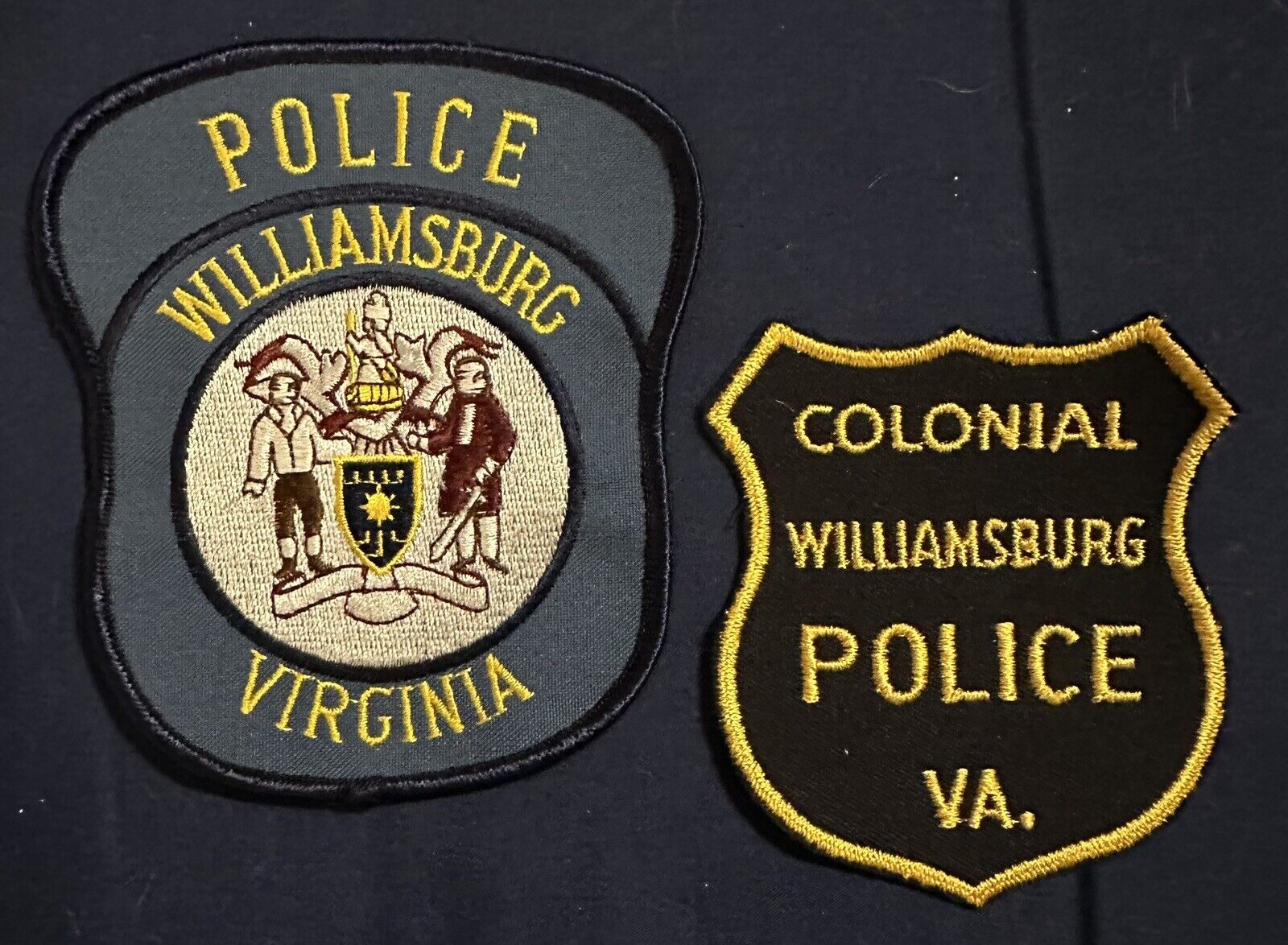 Vintage And New Mix Lot Virginia Sheriff Police Patch 2 Colonial Williamsburg