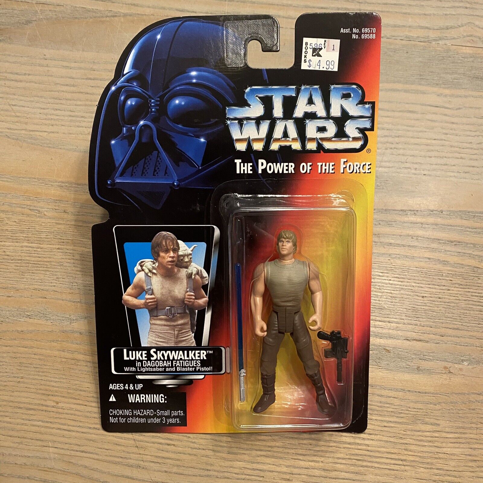 NEW Luke Skywalker Dagobah Star Wars POTF 2 Action Figure Short Saber Long Tray