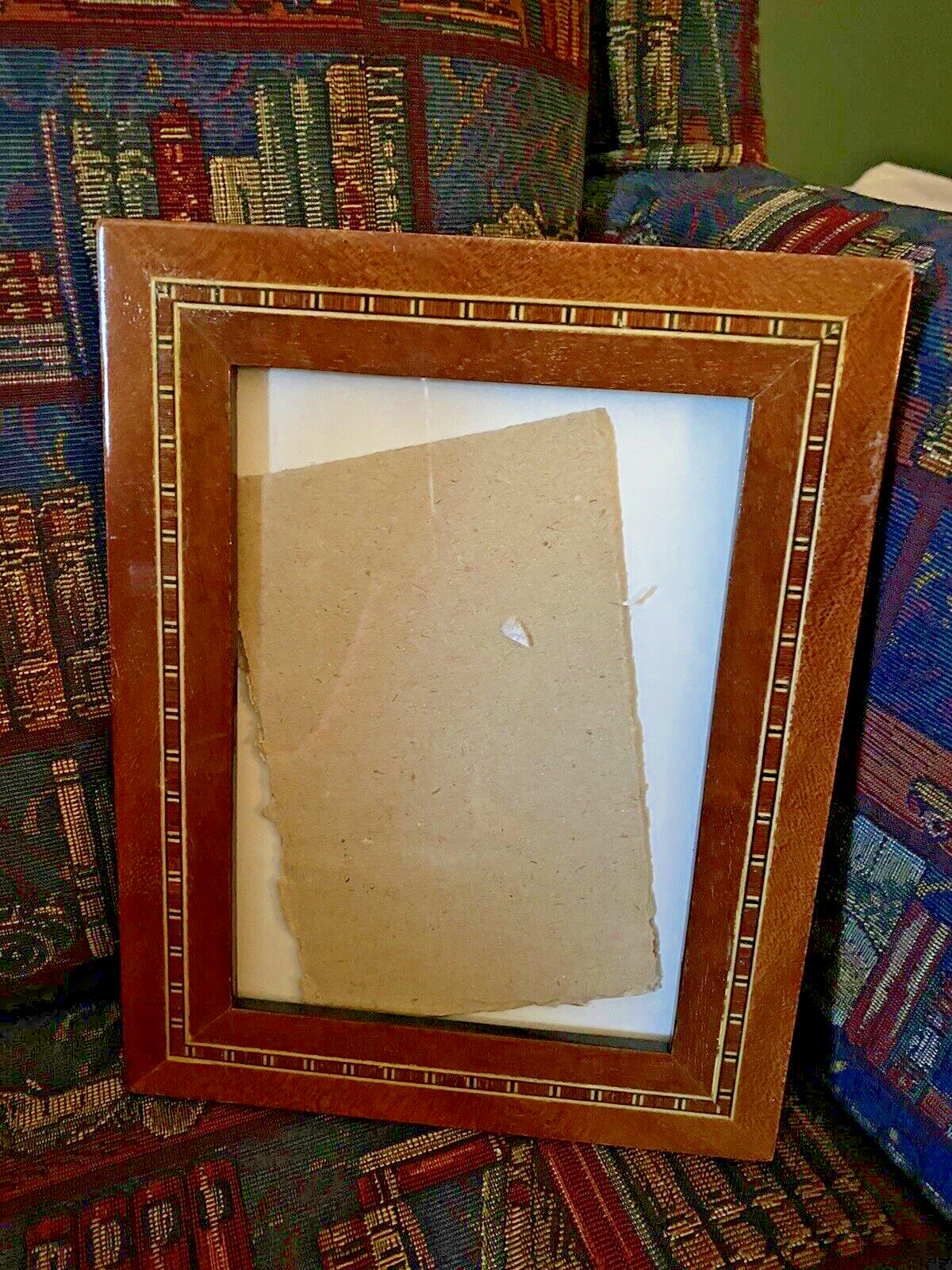 Loui Michel Cie Picture Frame Inlay Wood 5x7 Inlaid Wooden Photo Vintage #11