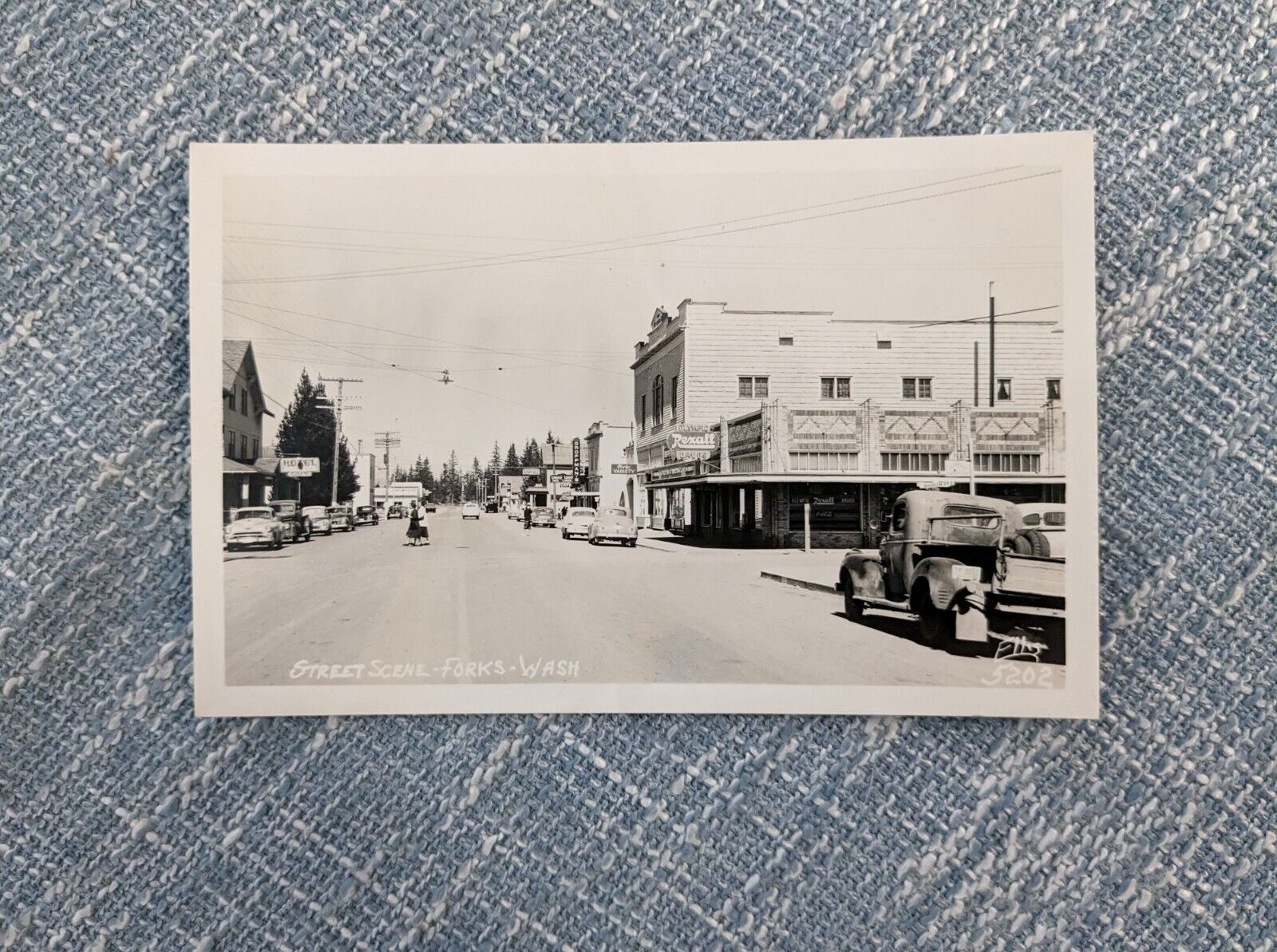 Vintage Postcard Street Scene From Forks, Washington