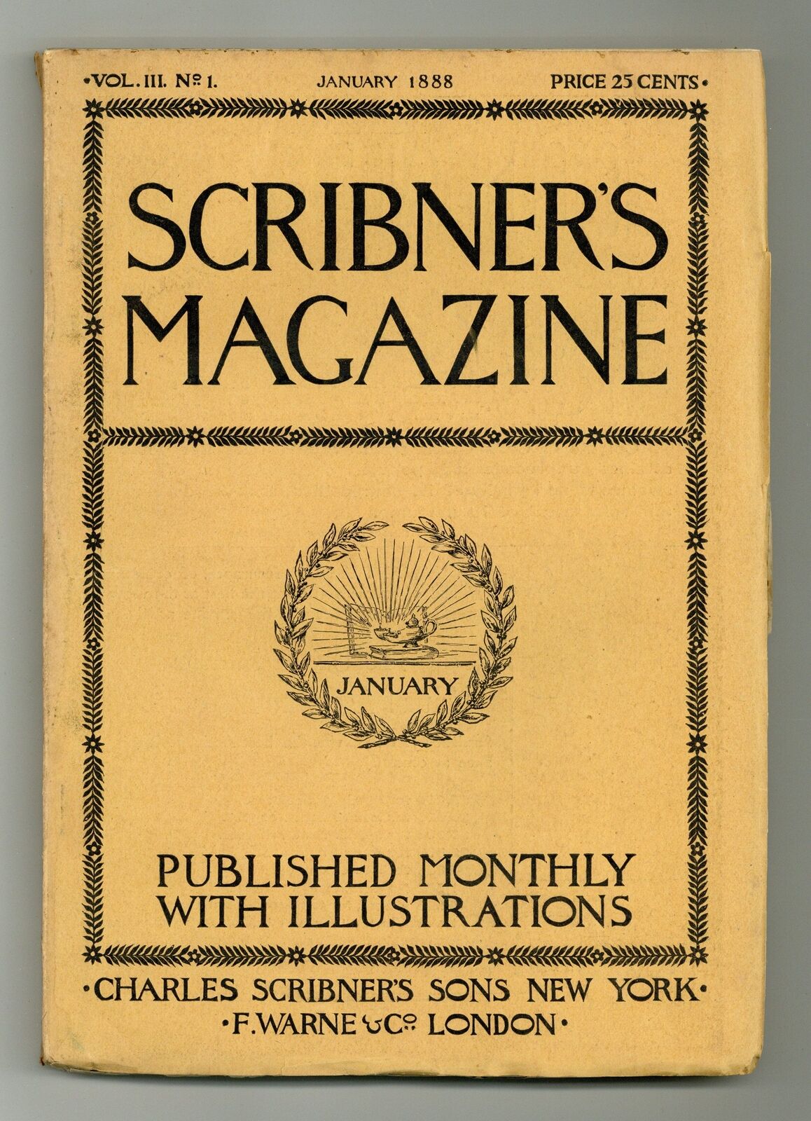 Scribner\'s Magazine Jan 1888 Vol. 3 #1 VG 4.0