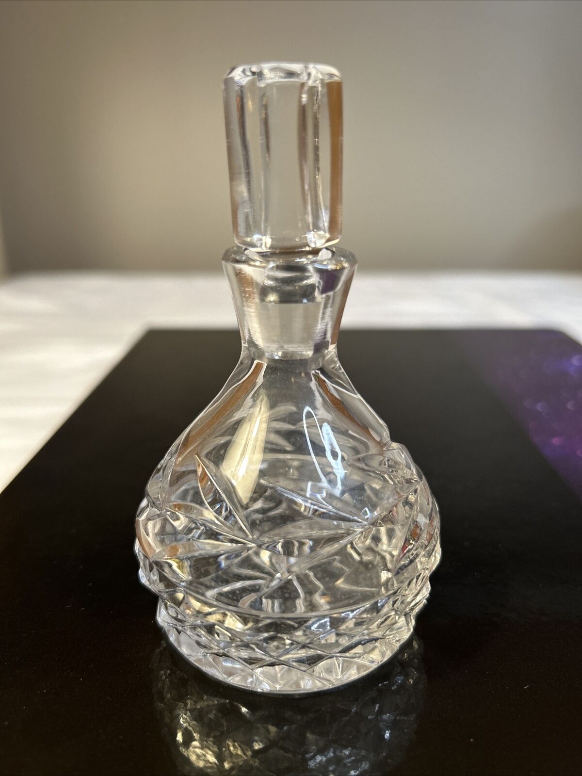 Galway Crystal Leah Cut Perfume Bottle with Stopper