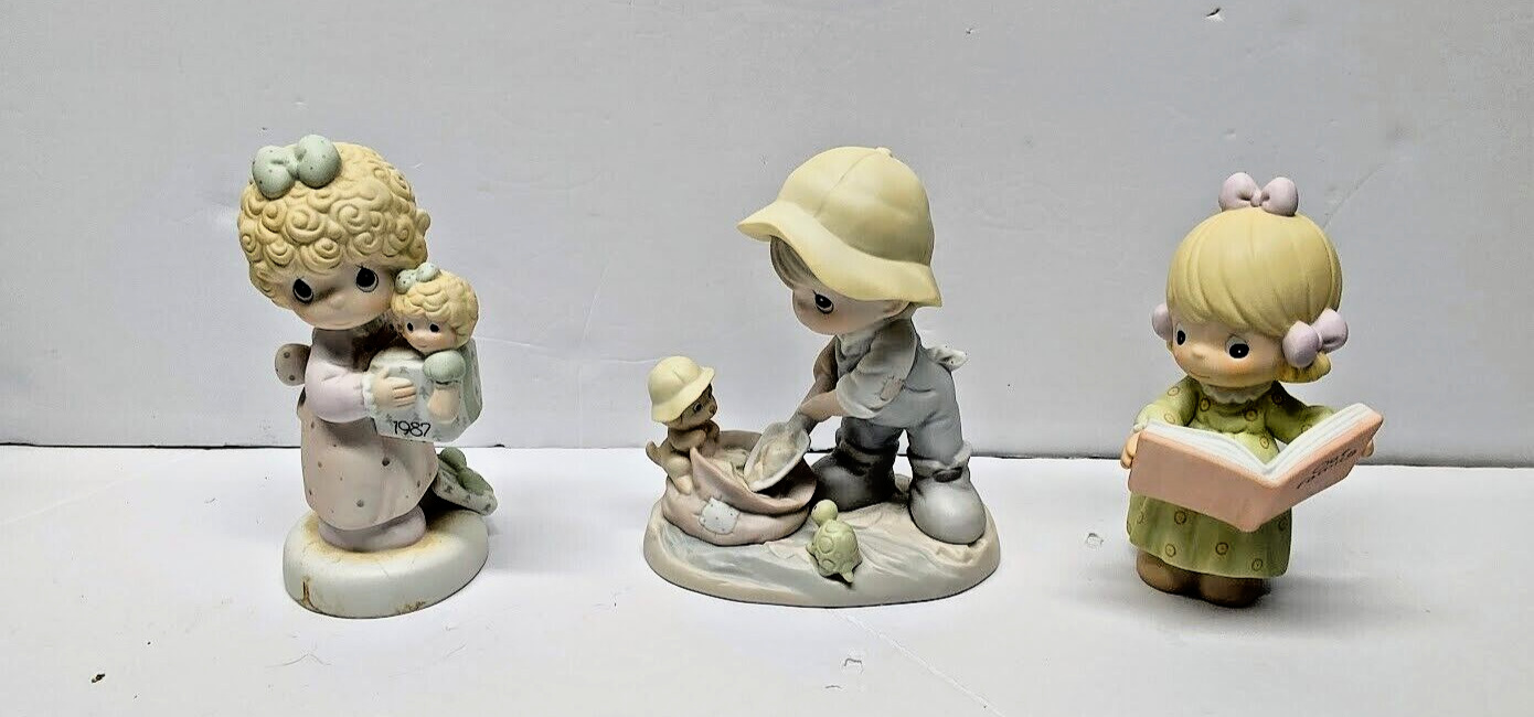 Vintage Precious Moments figurine lot of 3 -  1980s & 1990's in box