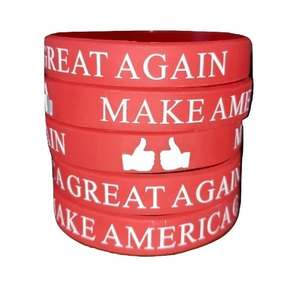 Thumbs Up Trump Make America Great Again MAGA Wrist Band Bracelet Wristband