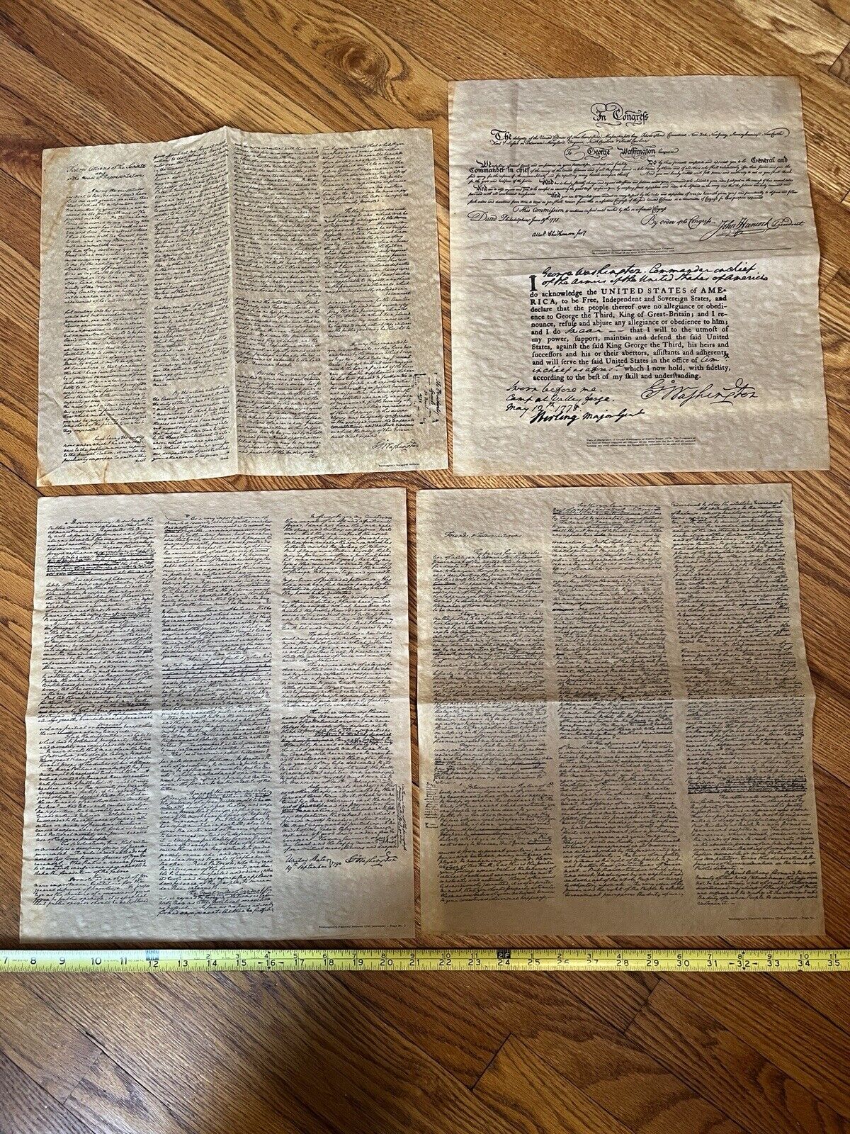 1700s Colonial Period Replica (17) Documents Lot Washington Jefferson Franklin