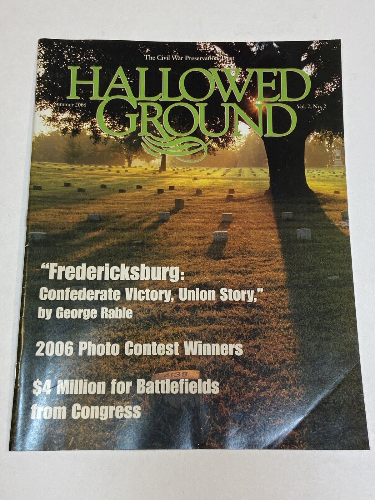 Hallowed Ground Magazine Sum 2006 Civil War Preservation Trust Fredericksburg VA