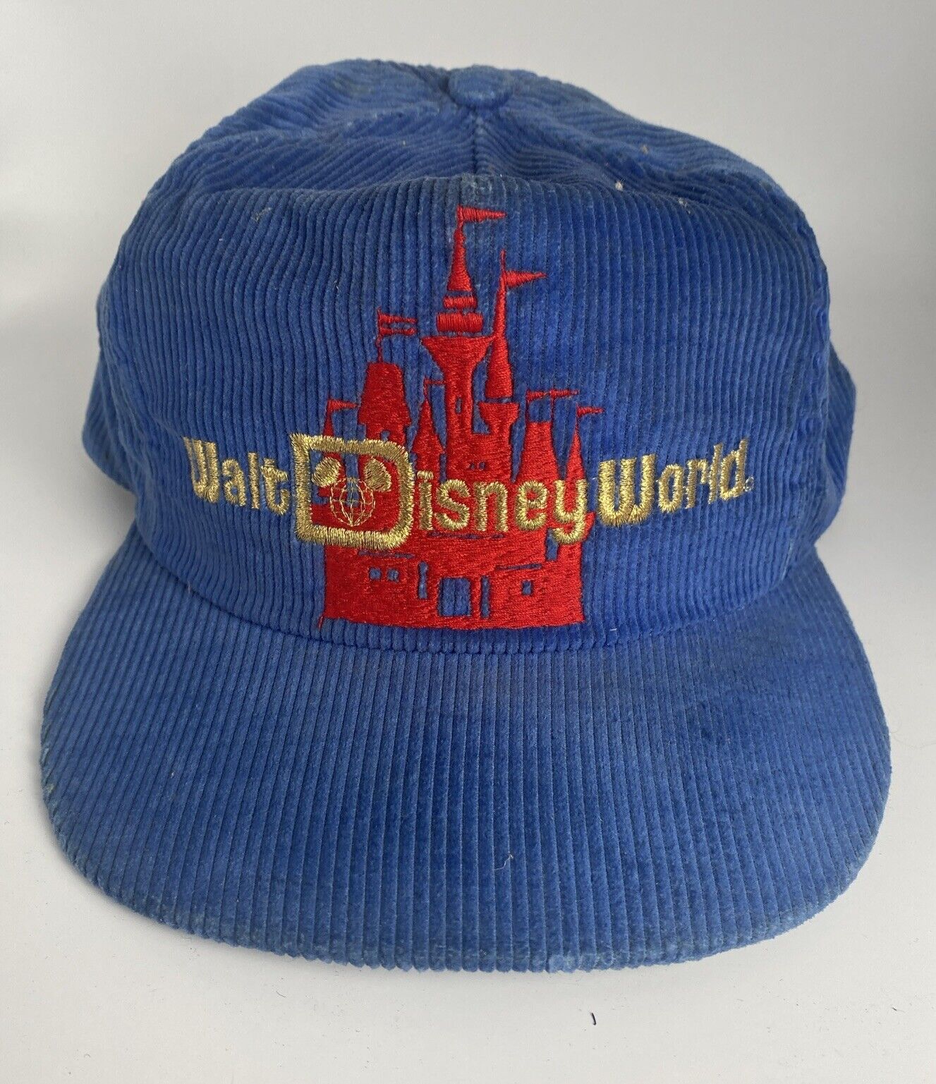 Vintage Walt Disney World Blue Cordoroy Snapback