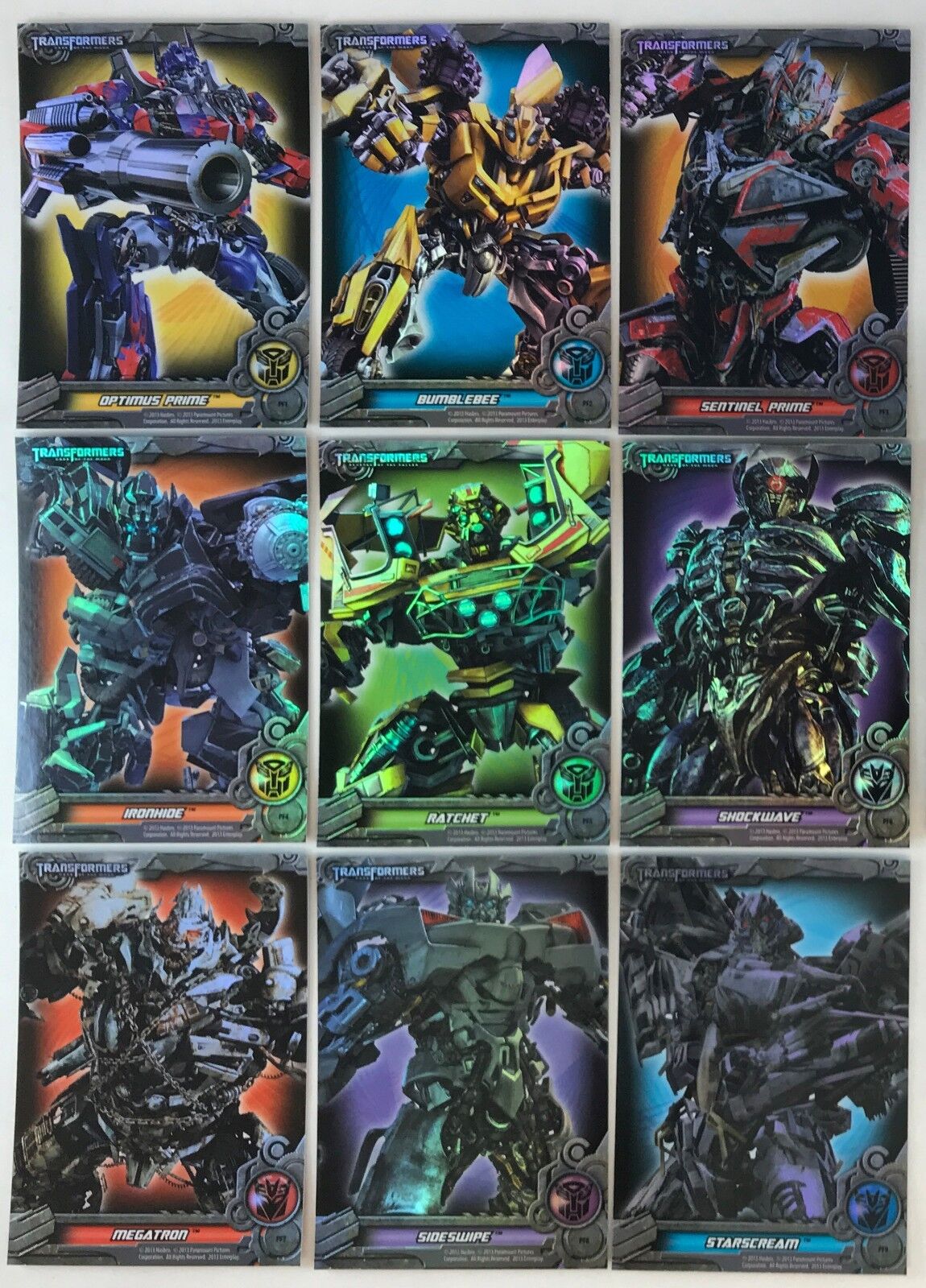 TRANSFORMERS OPTIMUM COLLECTION Breygent Complete FOIL Chase Card Set (PF1-PF9)