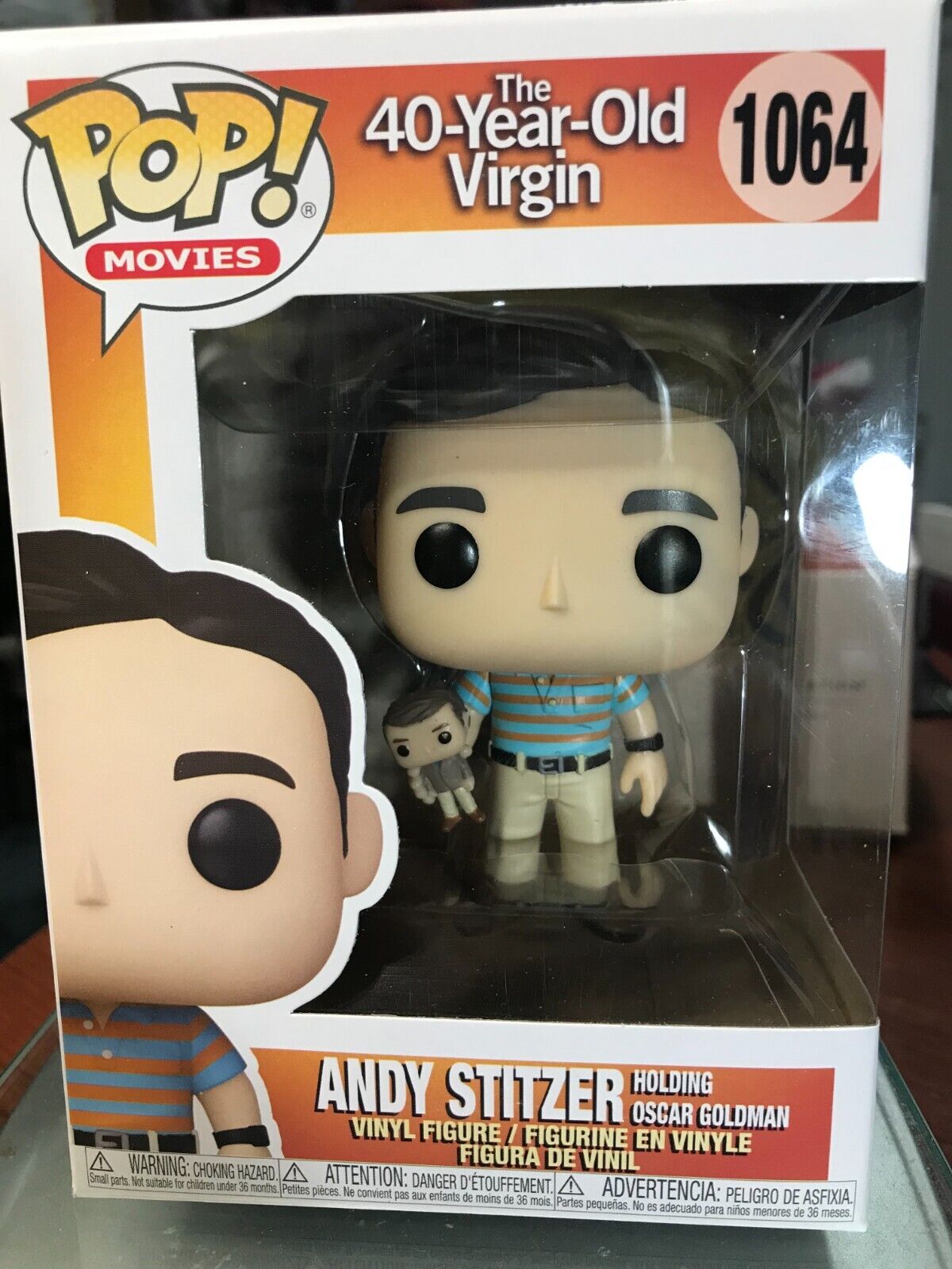 Funko Pop MOVIES The 40 Year Old Virgin Andy Stitzer BNIB Steve Carell VAULTED