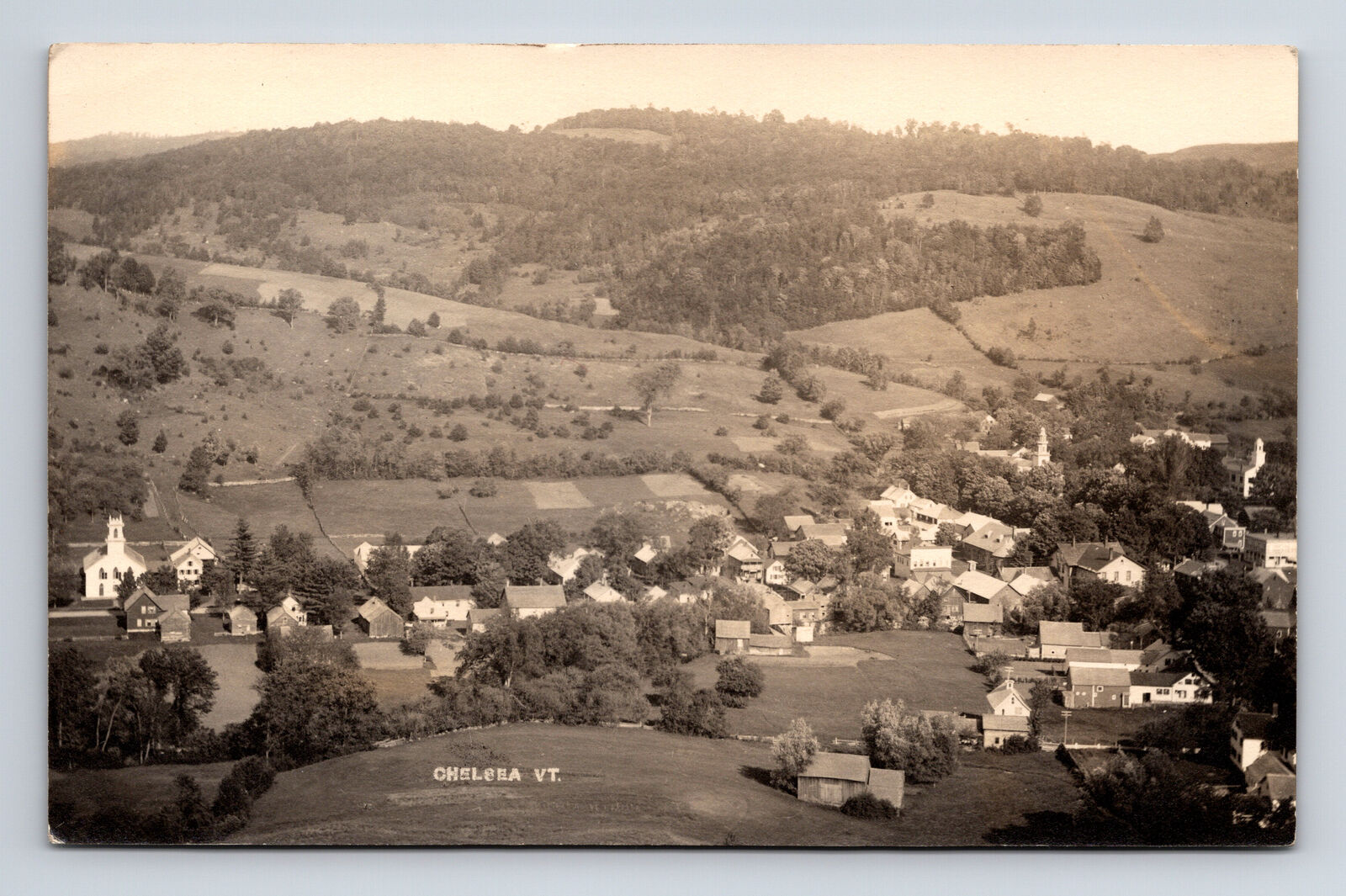 c1914 RPPC Scenic View of Chelsea Vermont VT Real Photo Postcard