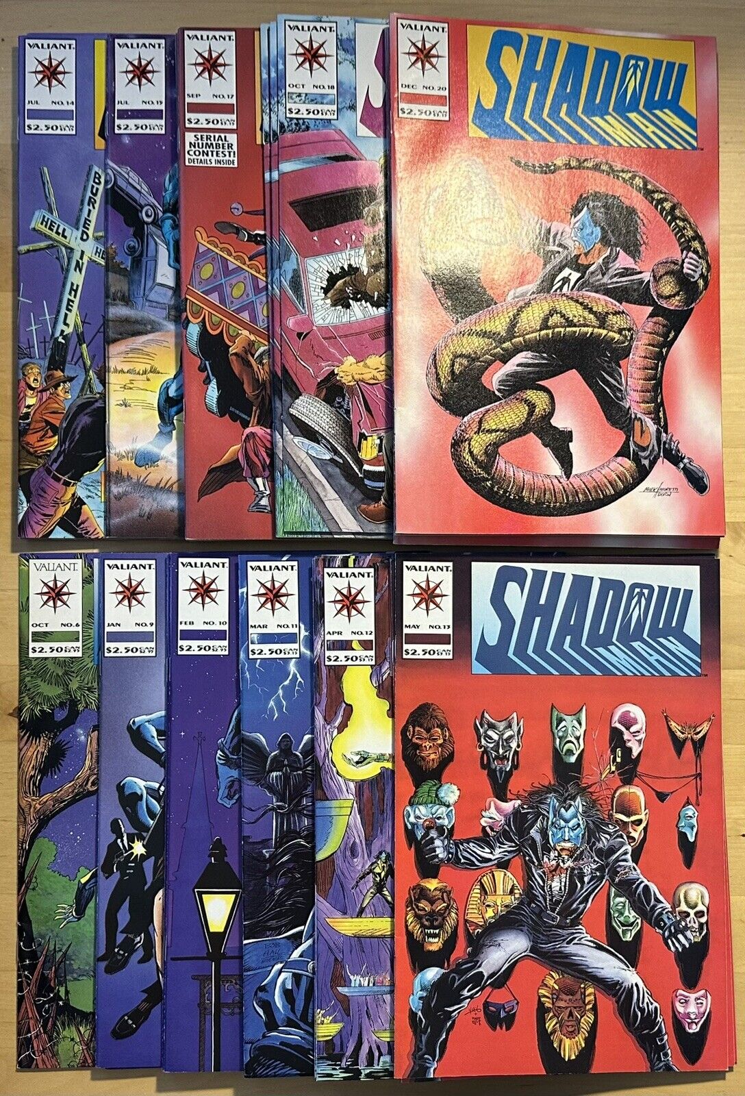 Early 1990's Modern Age Valiant Shadowman Comic Book Lot - 34 Comics
