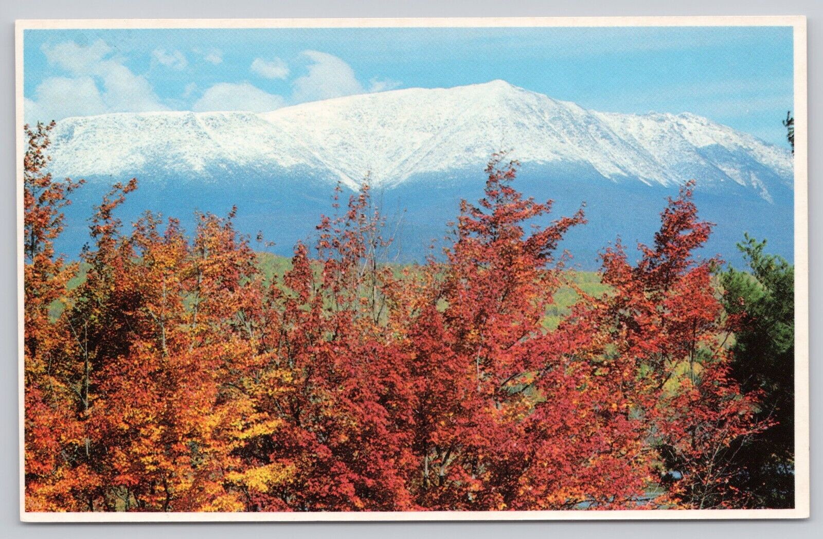 Mt Katahdin Maine, Autumn Glory, Foliage, Vintage Postcard