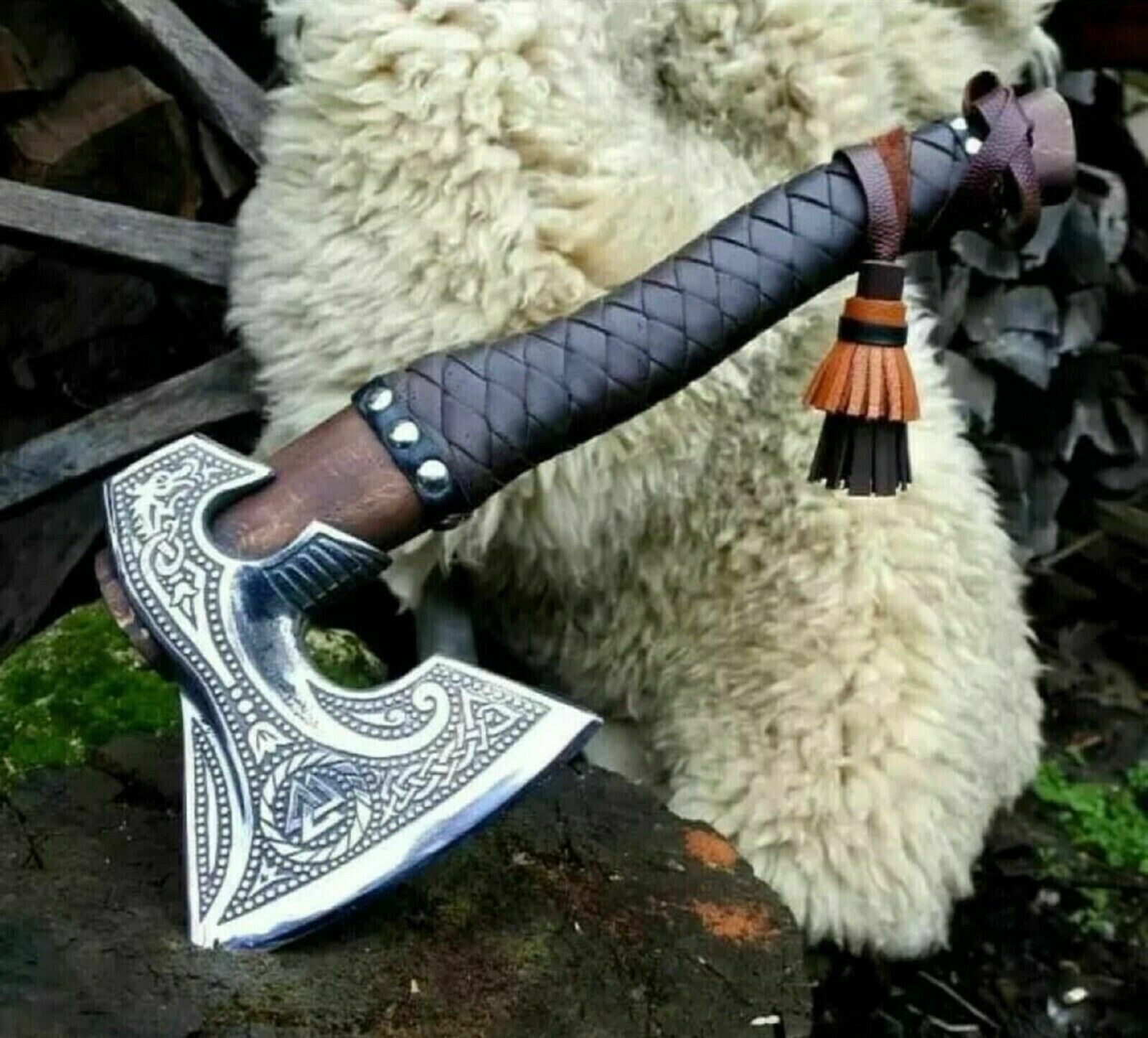 AWESOME RARE STAINLESS STEEL TOMAHAWK KNIFE, HATCHET, Viking AXE, INTEGRAL