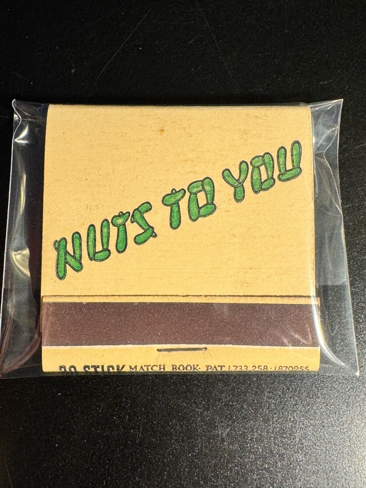 MATCHBOOK - MORROW'S NUT HOUSE - NUTS TO YOU - UNSTRUCK BEAUTY