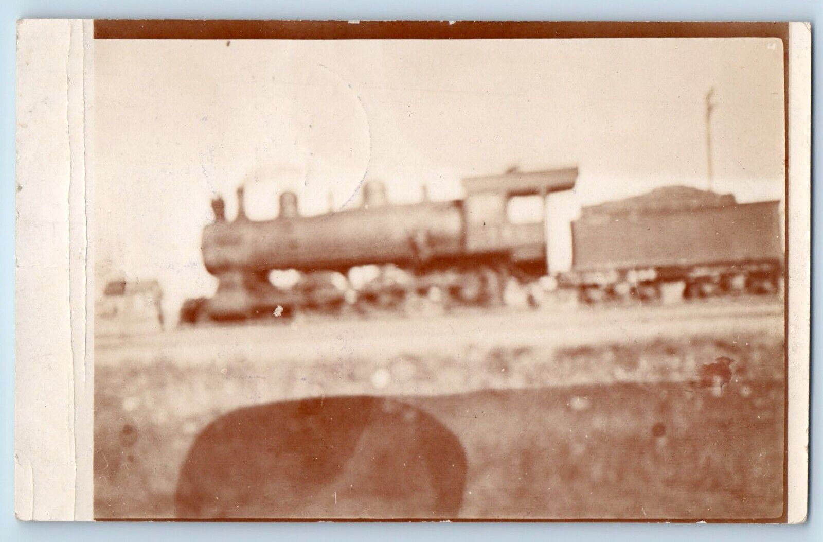 Doland South Dakota SD Postcard RPPC Photo Railroad Train 1909 Antique Posted