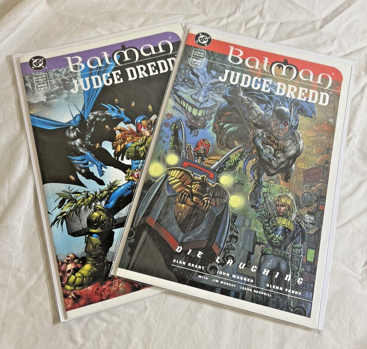 Batman Judge Dredd: Die Laughing #1 And #2  Set 1998 DC Comics