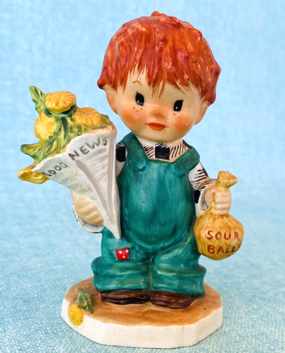 Goebel Hummel Vintage Redhead Boy Good News Sour Balls 1958 Figurine