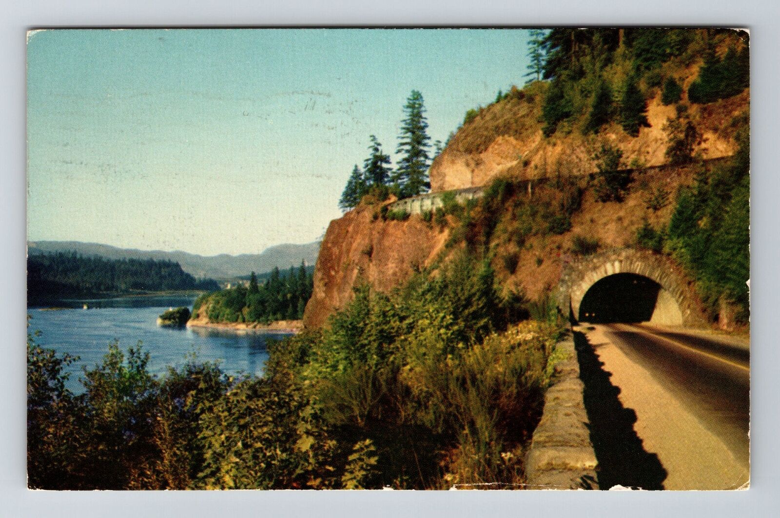 Bonneville OR-Oregon, Columbia River, Tunnel, Vintage Postcard
