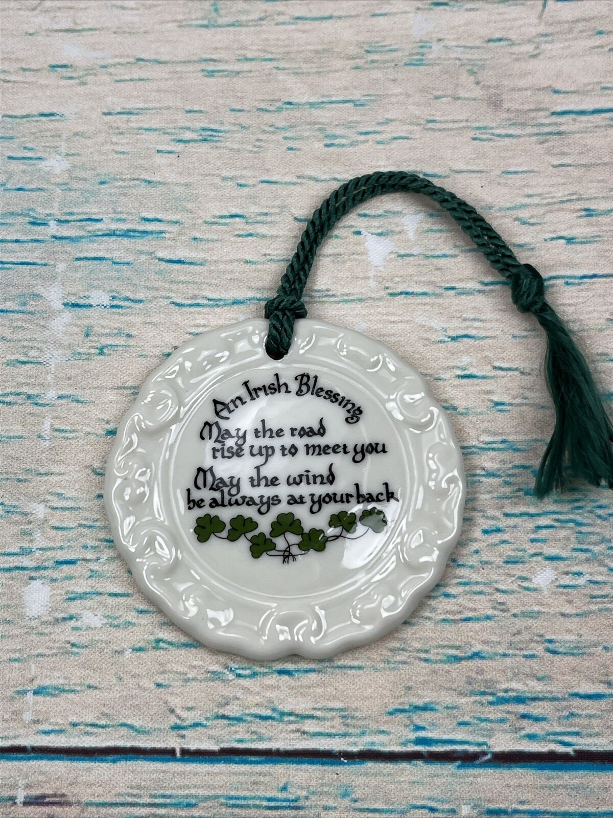 Vintage Belleek Fine China Hand Crafted In Ireland An Irish Blessing 2.5 Inches