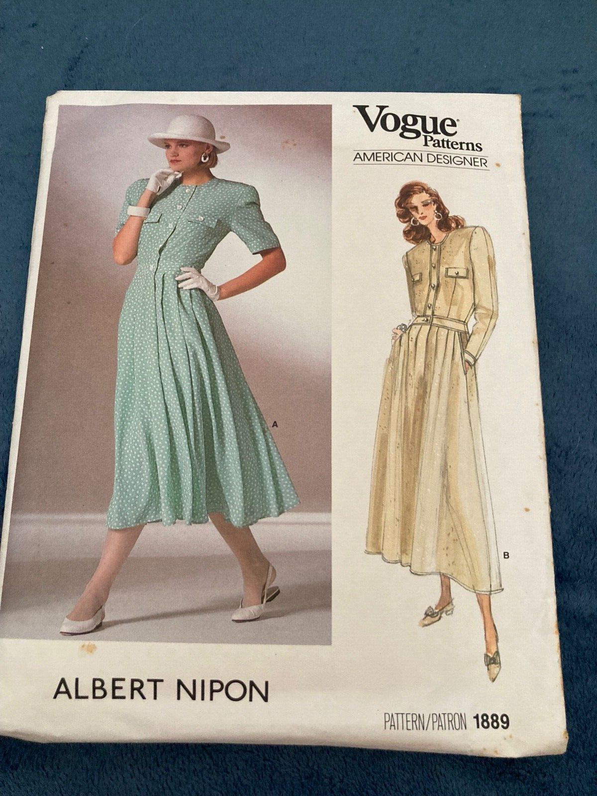 Vogue American Designer Pattern 1889 Albert Nipon Size 12