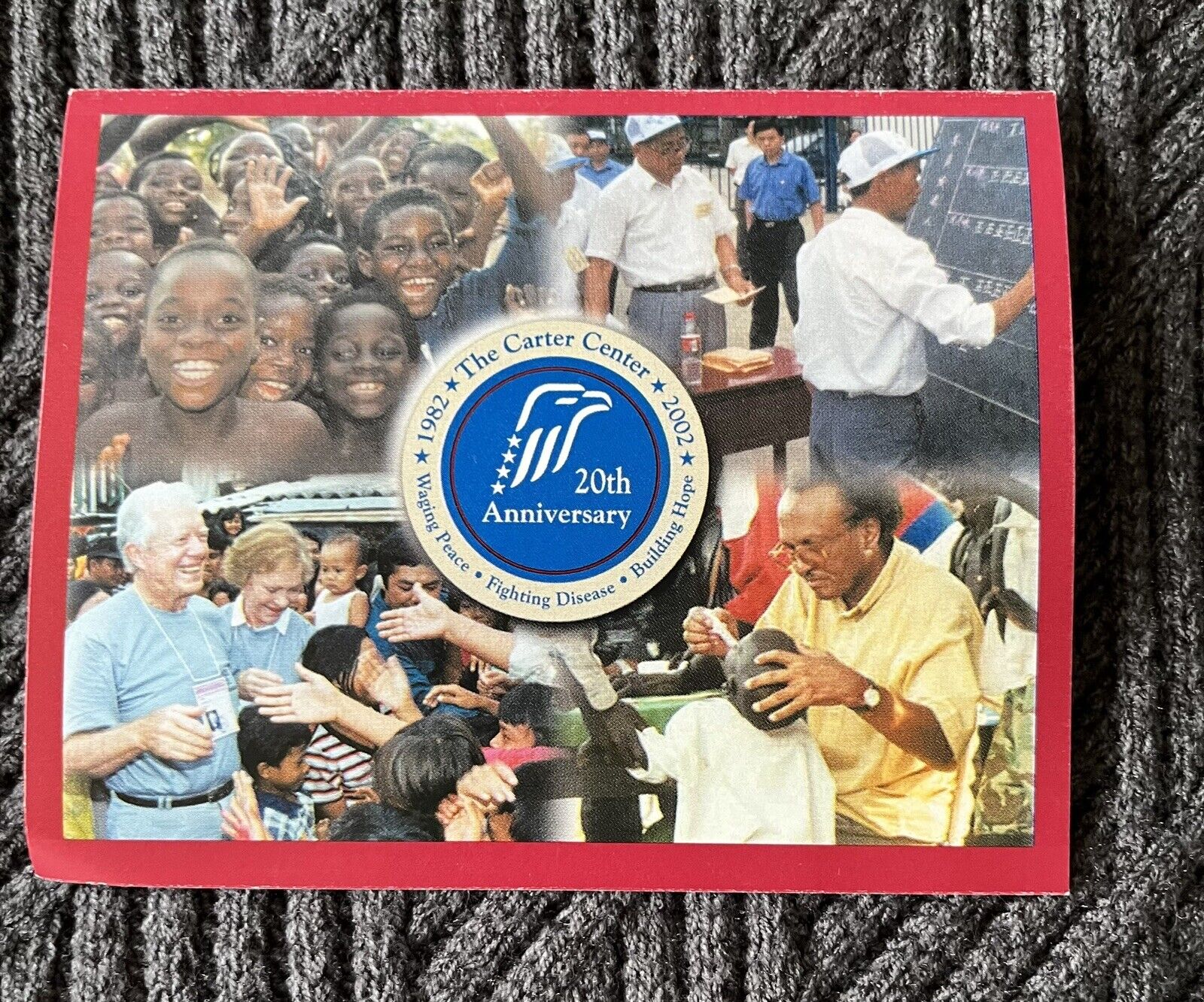 Roselyn & Jimmie Carter Signed Carter Center, 20th Anniversary Card