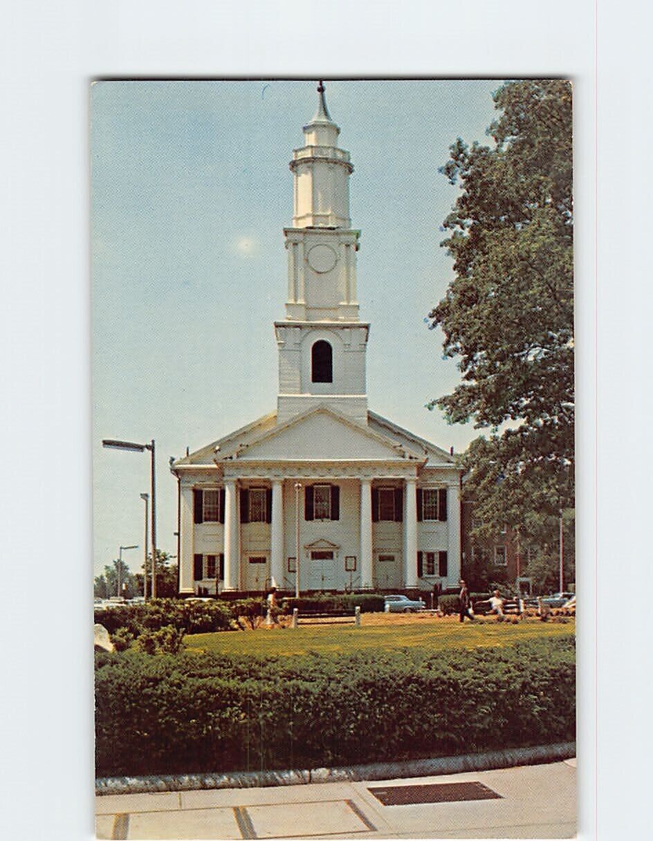 Postcard Old First Church Springfield Massachusetts USA