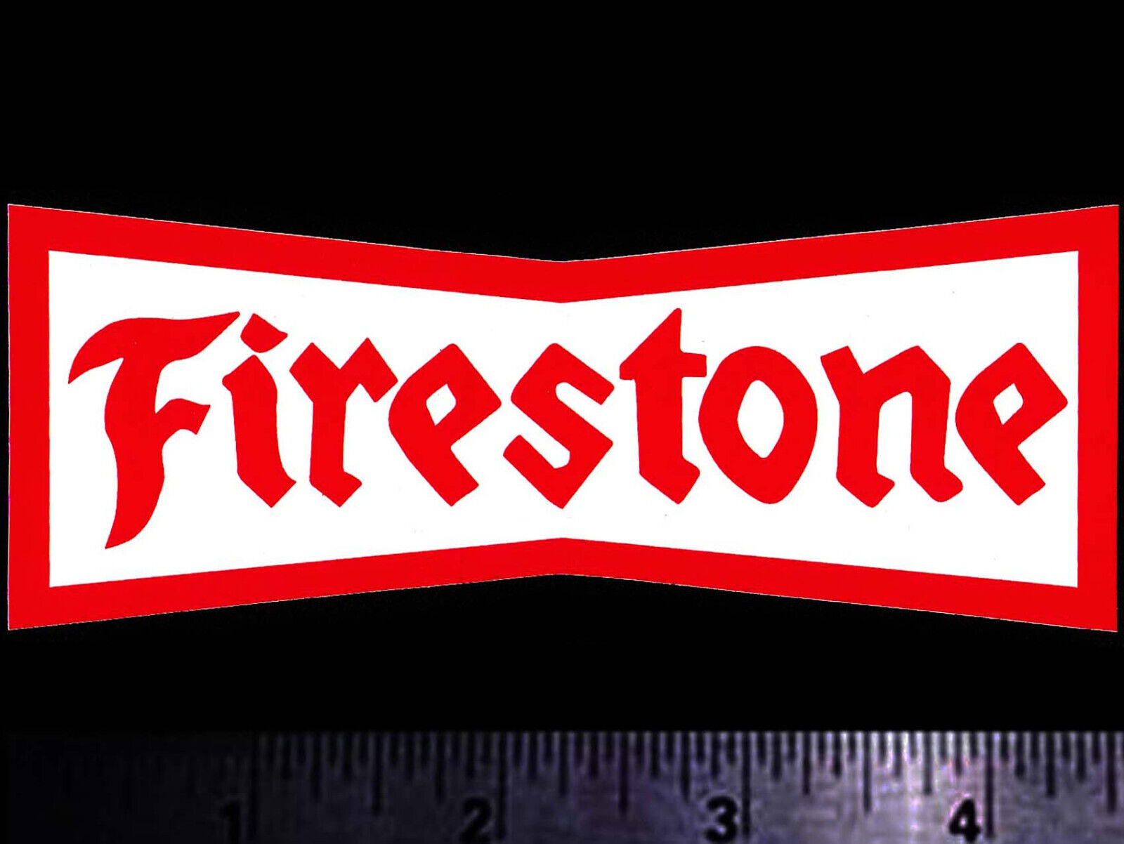 FIRESTONE - Original Vintage 1960's 70's Racing Decal/Sticker - 4.50 inch size