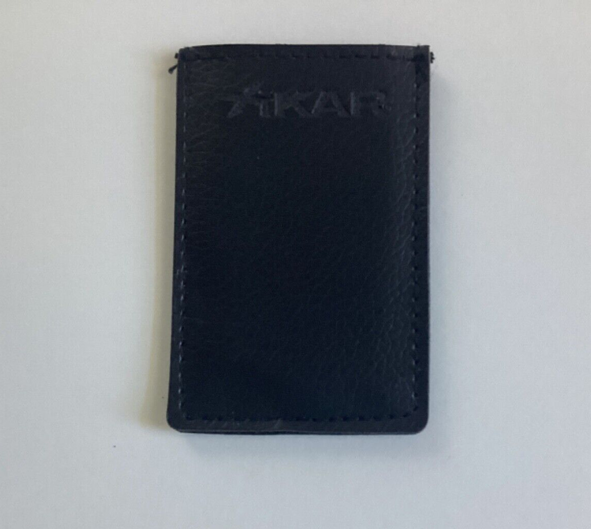 XiKAR Cutter/Lighter Sheath - Black Leather Cigar Case Sleeve