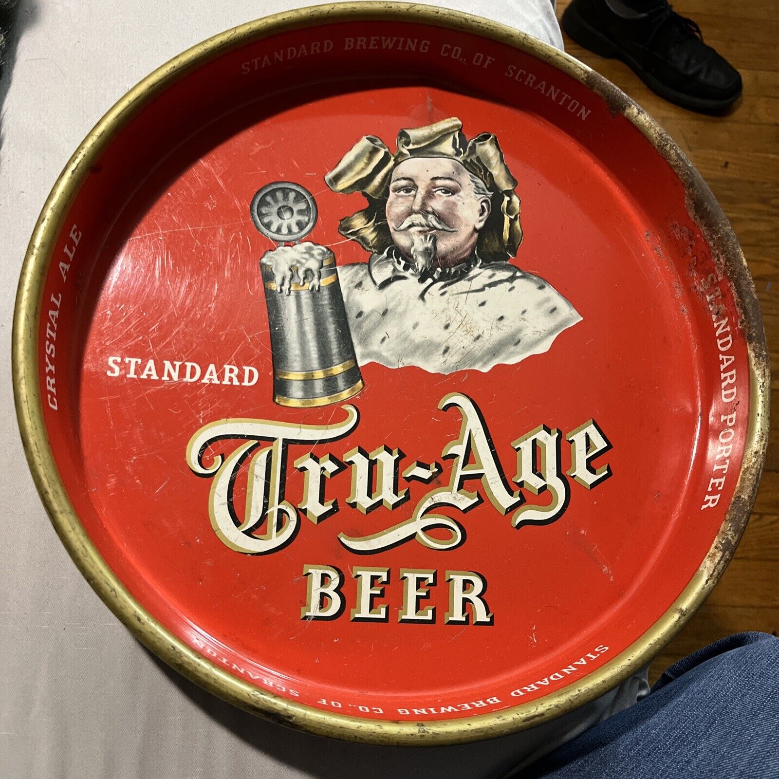 Vintage TRU AGE BEER Metal Tin Litho 13\