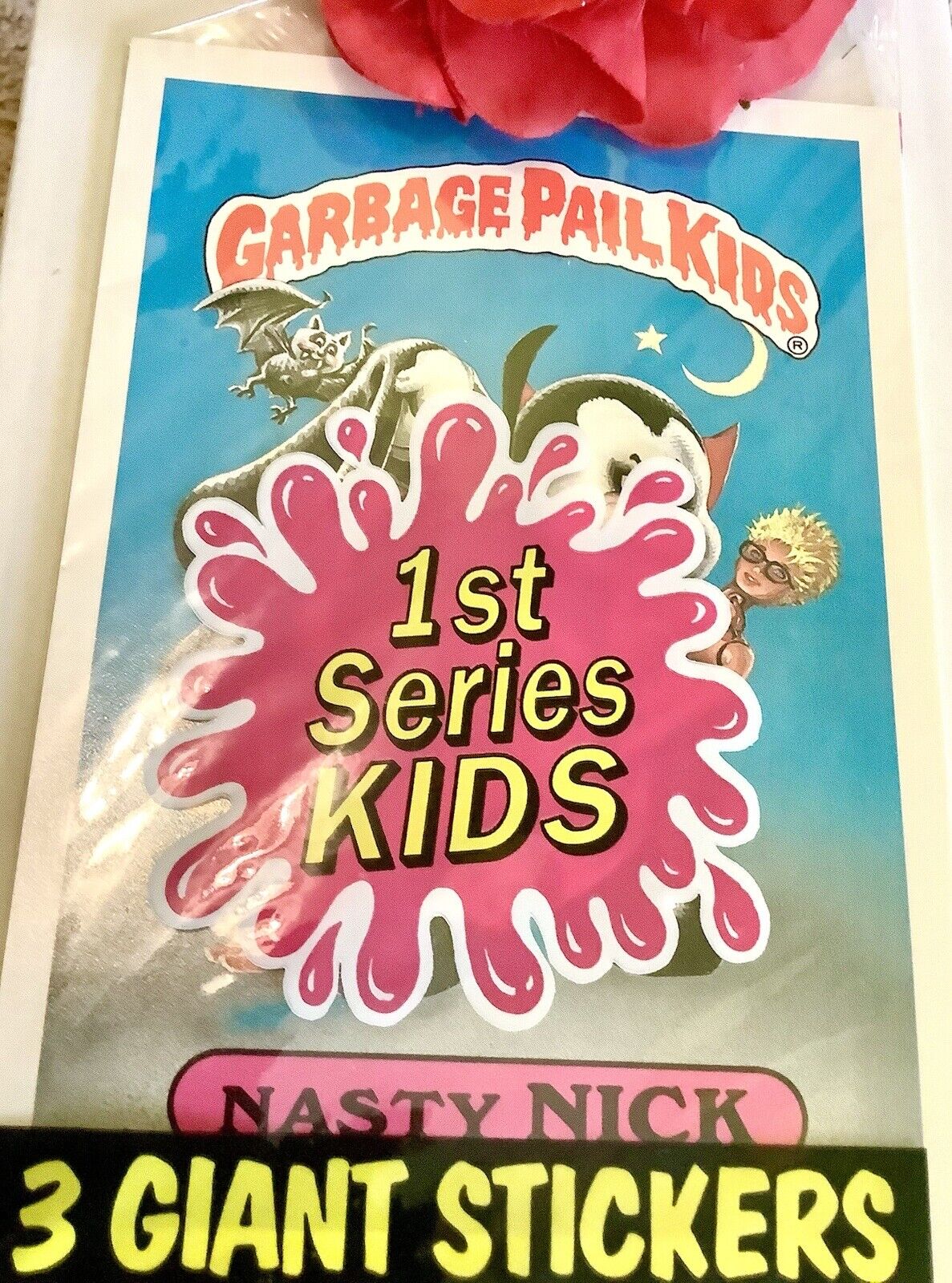 Vintage GARBAGE PAiL KiDS Giant Sticker NIP 3 LoT 1st SERiES 80s 1986 TOPPS Nick
