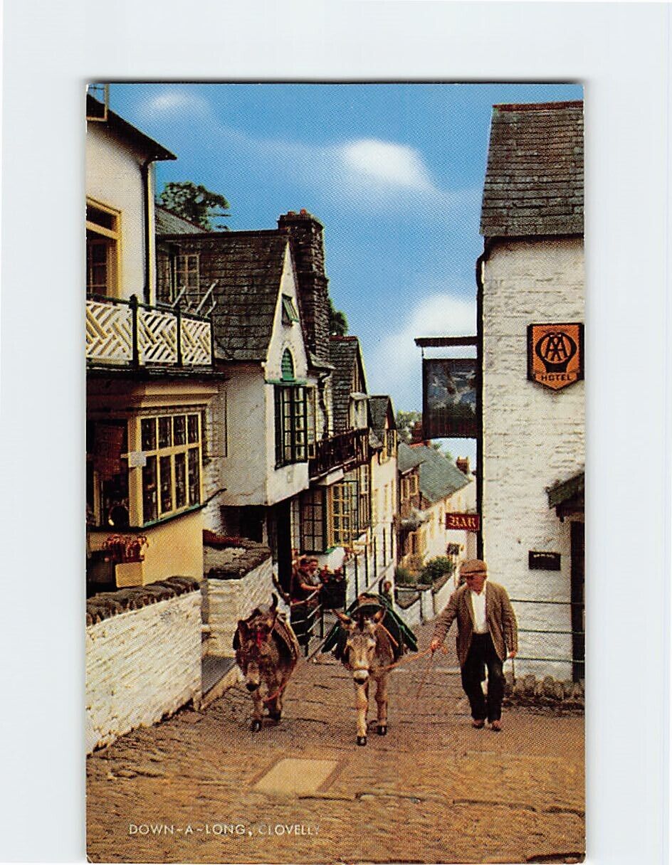 Postcard Down-A-Long Clovelly England