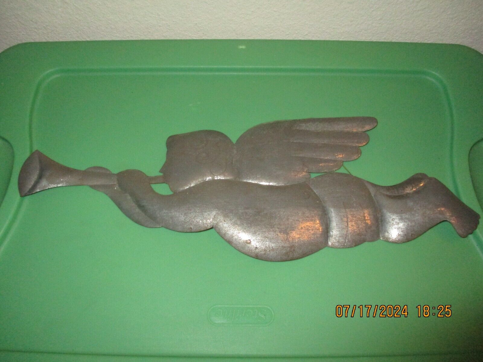 Vintage Metal/Tin Musical Hanging Handmade Angel Made in Mexico