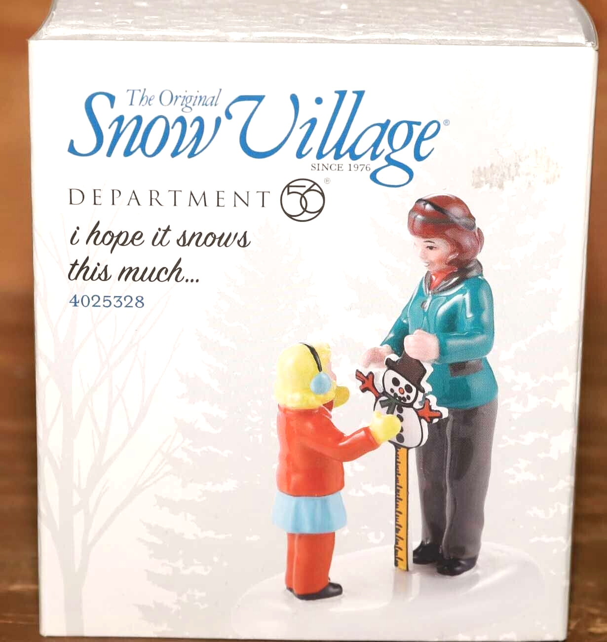 DEPT 56 I HOPE IT SNOWS THIS MUCH 4025328 SNOW VILLAGE CHRISTMAS