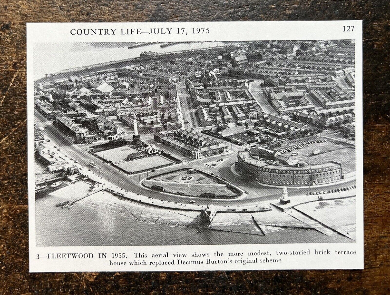 Aerial View (1955) Fleetwood, Lancashire - 1975 Press Cutting r399