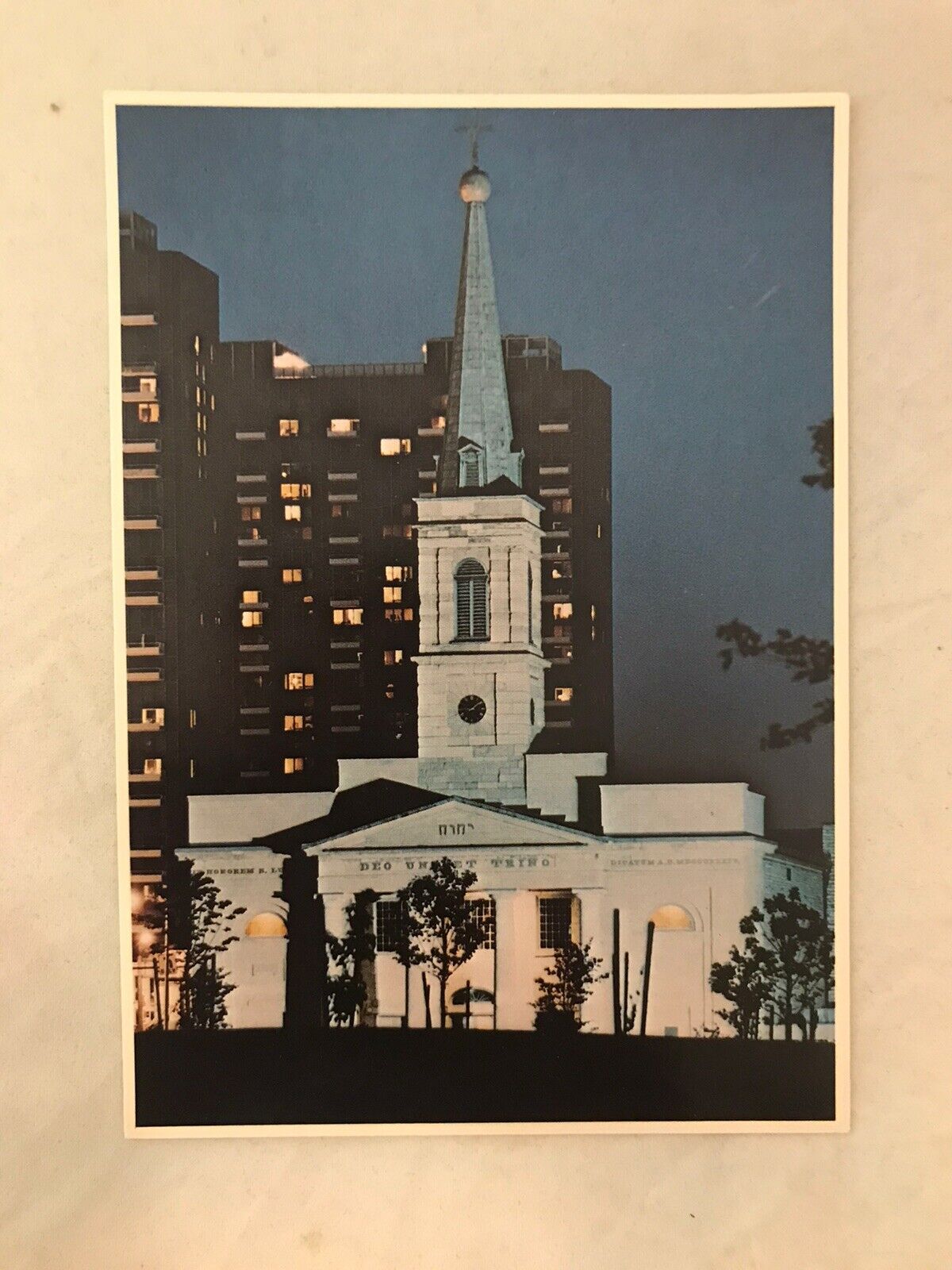 Old St. Louis Cathedral at Night St. Louis Missouri Vintage Postcard