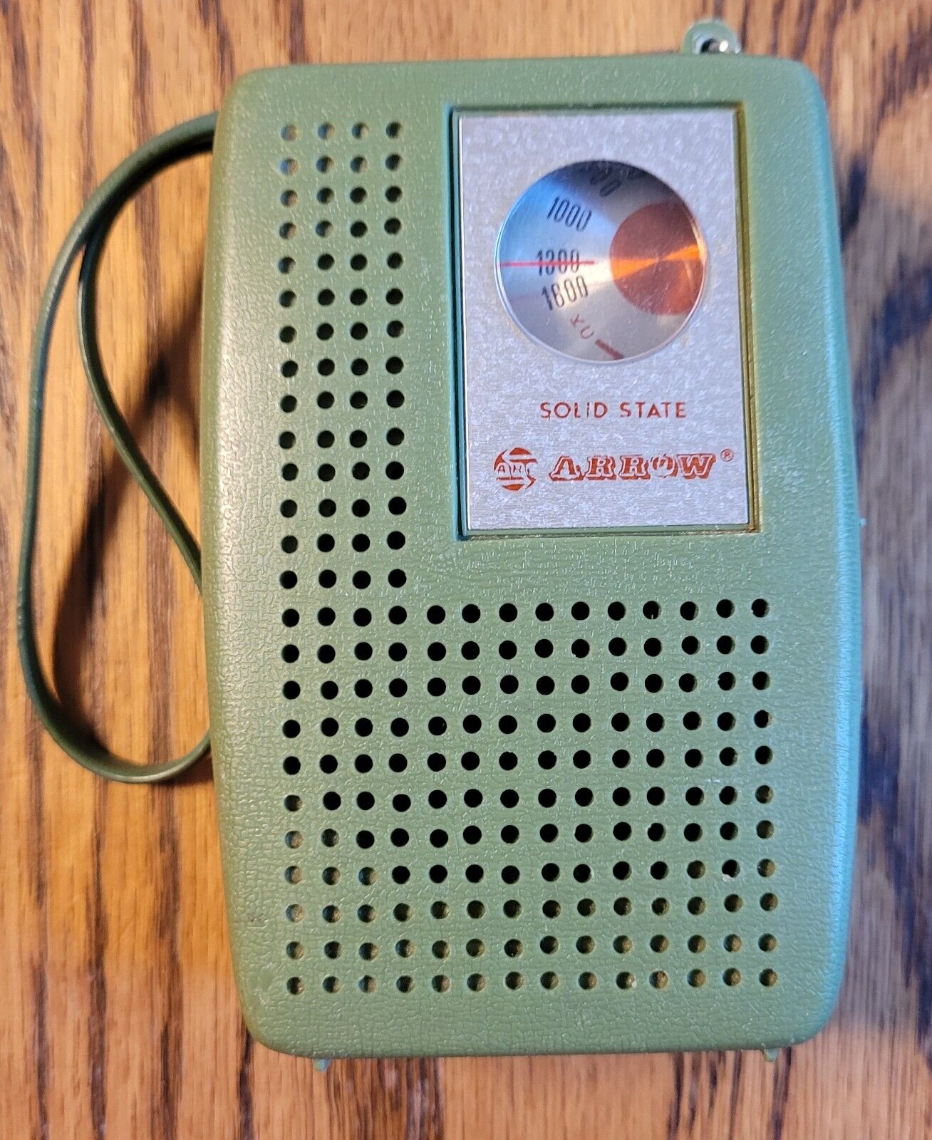 Vintage Radio AM Arrow Model 2601 Solid State Radio Green - Tested Works