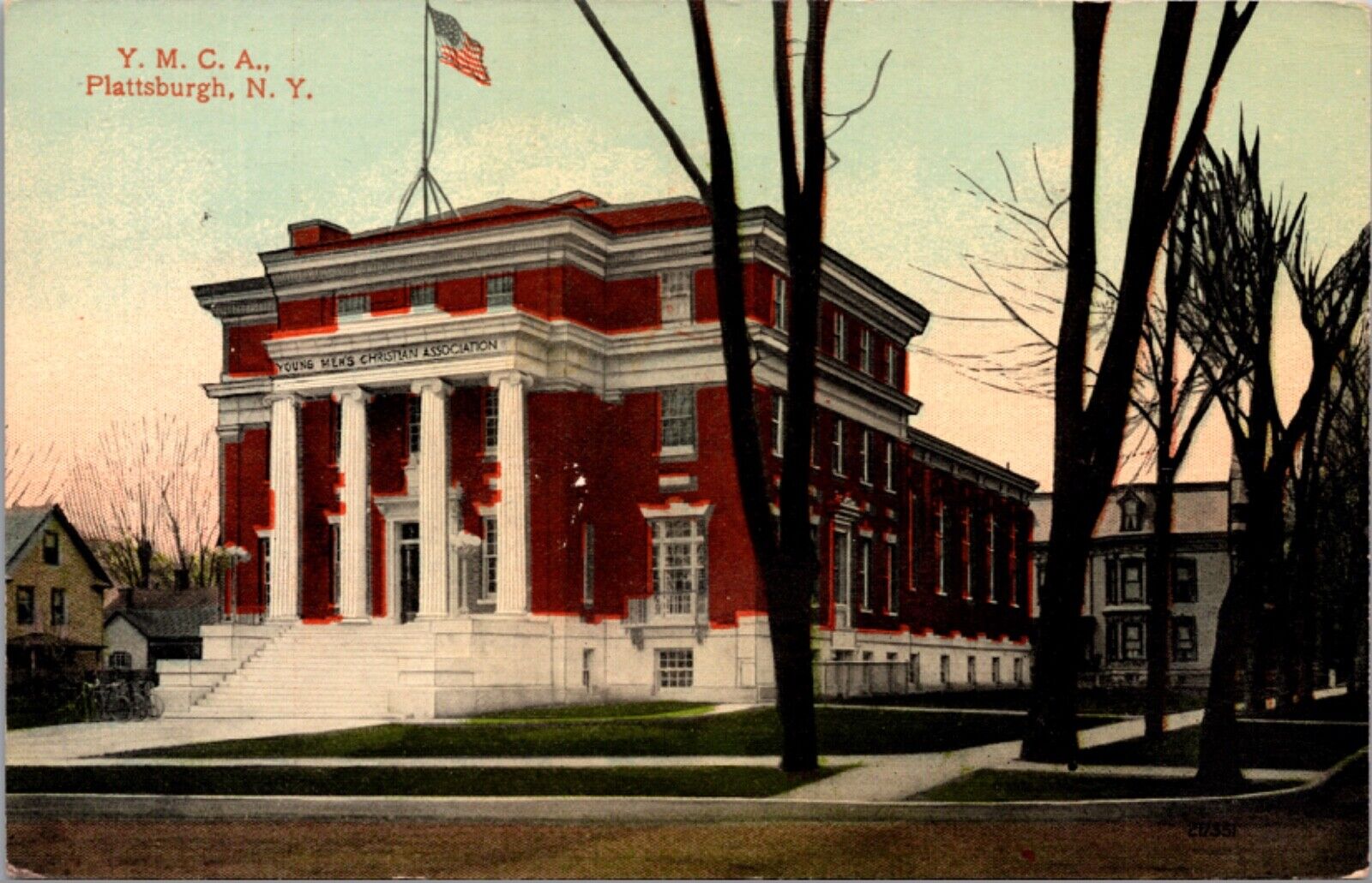Postcard Y.M.C.A. in Plattsburgh, New York