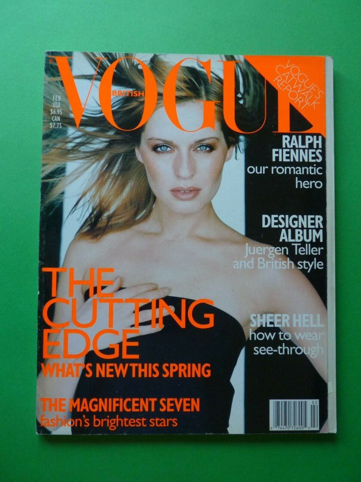 Vogue UK February 1997 Annie Morton Meghan Douglas Kate Moss Juergen Teller