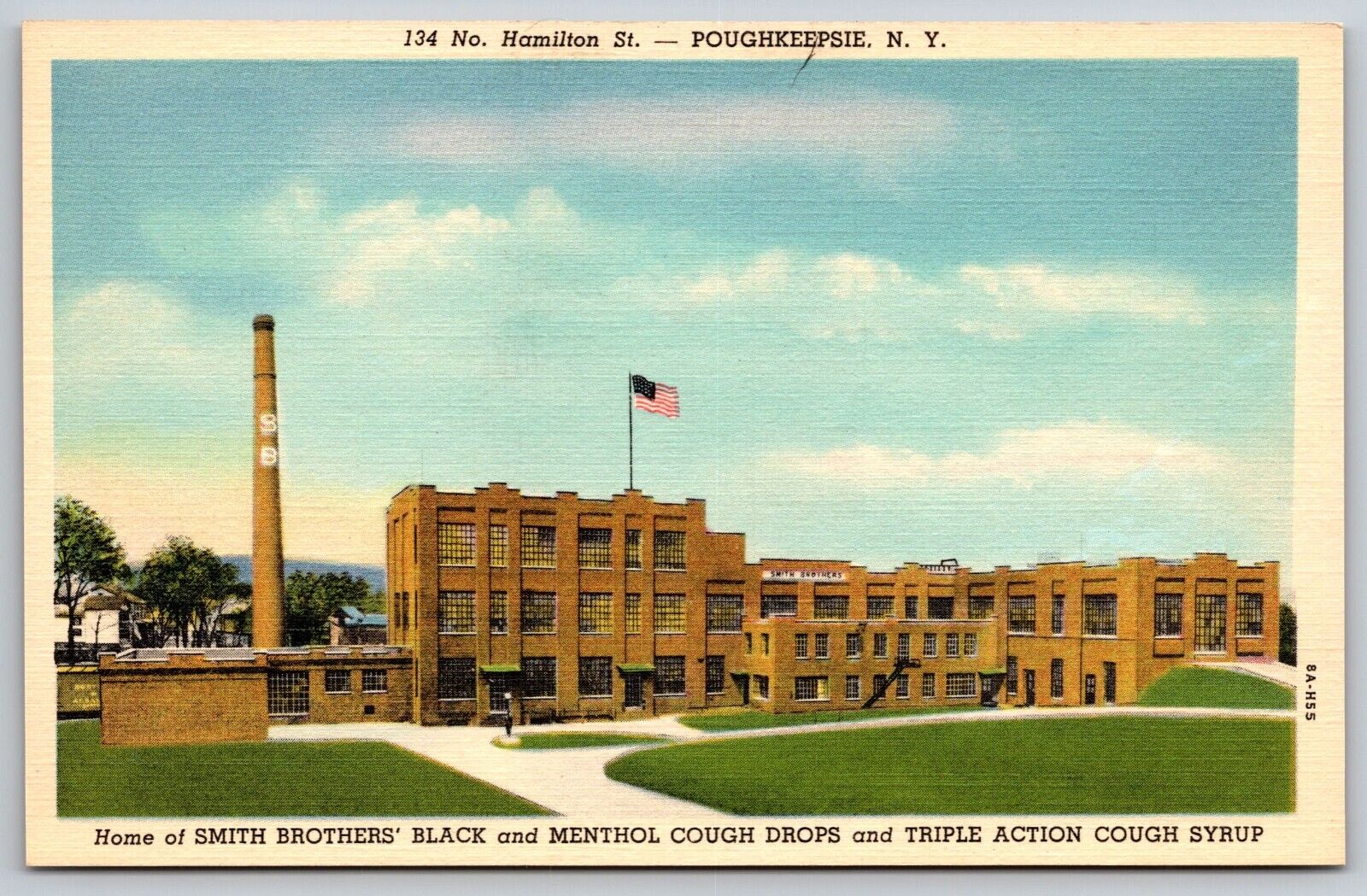 Postcard Smith Brother\'s Black and Menthol Cough Drops Poughkeepsie N.Y. *A841