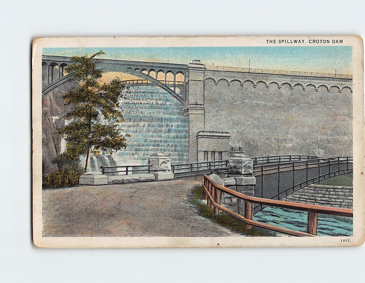 Postcard The Spillway Croton Dam New York USA
