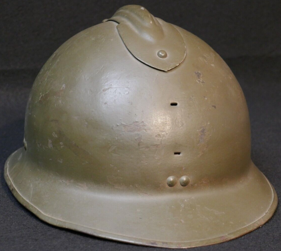 WWII French Adrian Combat Helmet France Army WW2 Original Liner 1951
