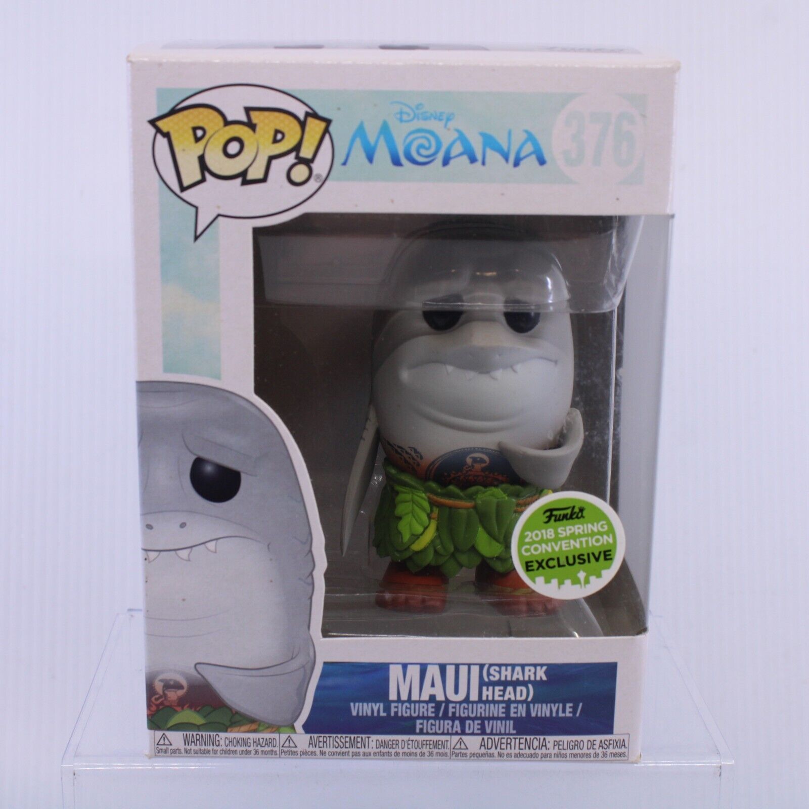 G6 Funko Pop Disney Moana MAUI Shark Head ECCC Exclusive Vinyl Figure 376