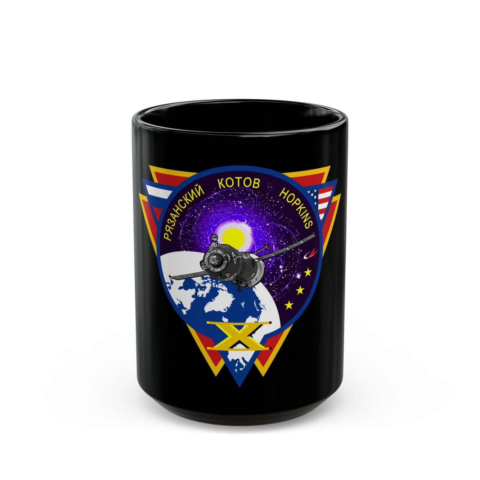 Soyuz TMA-10M (Soyuz Programme) Black Coffee Mug