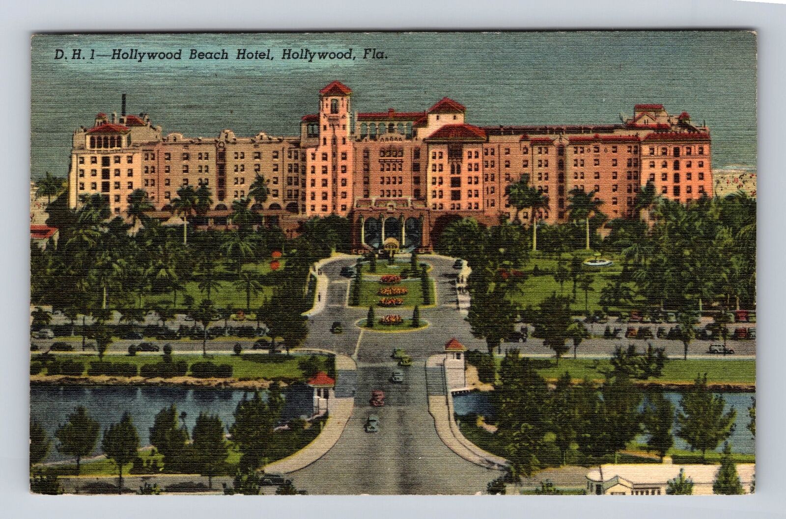 Hollywood FL-Florida, Hollywood Beach Hotel Advertising, Vintage c1948 Postcard