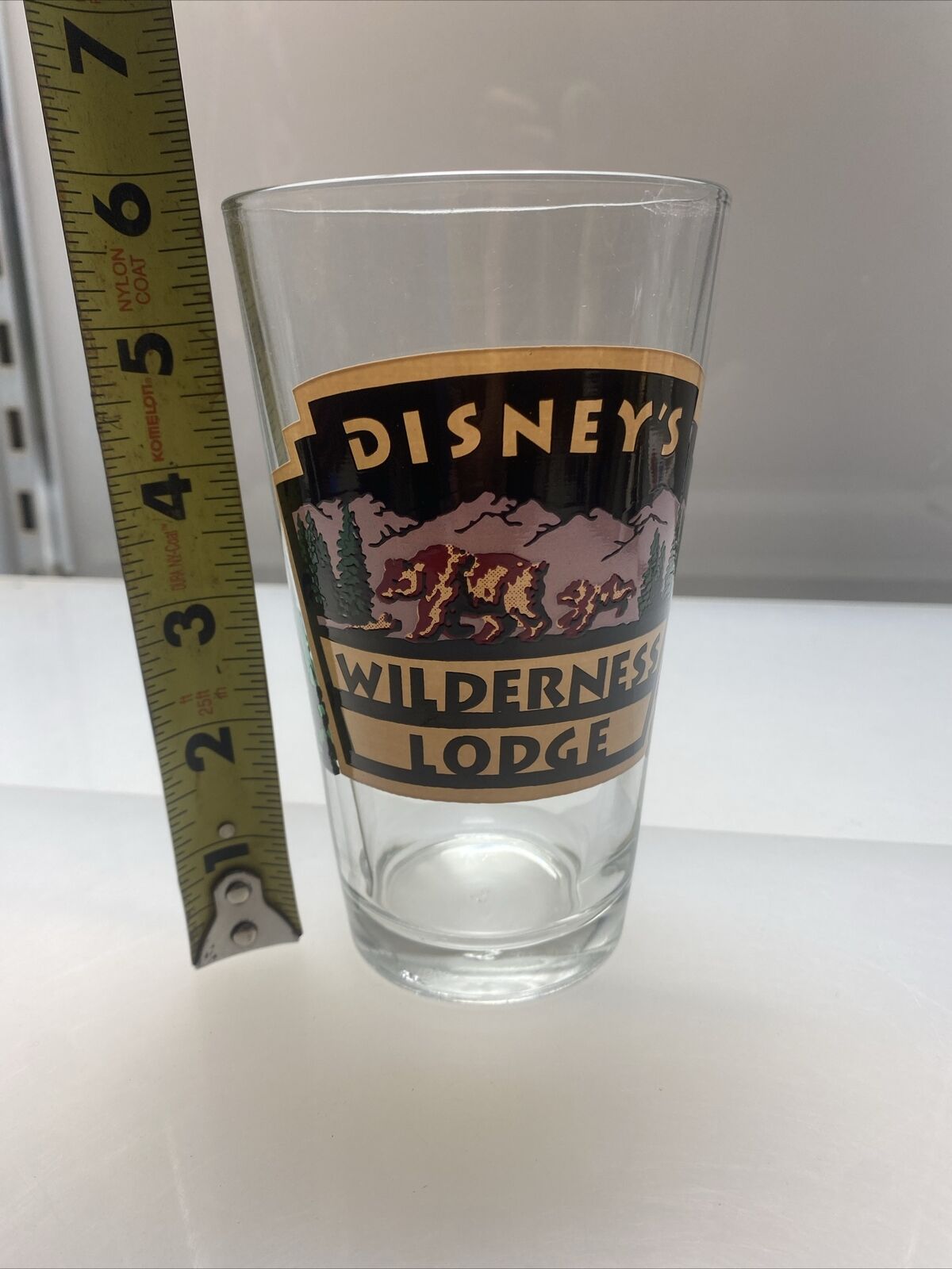 Vintage Walt Disney World Wilderness Lodge Resort Glass RARE