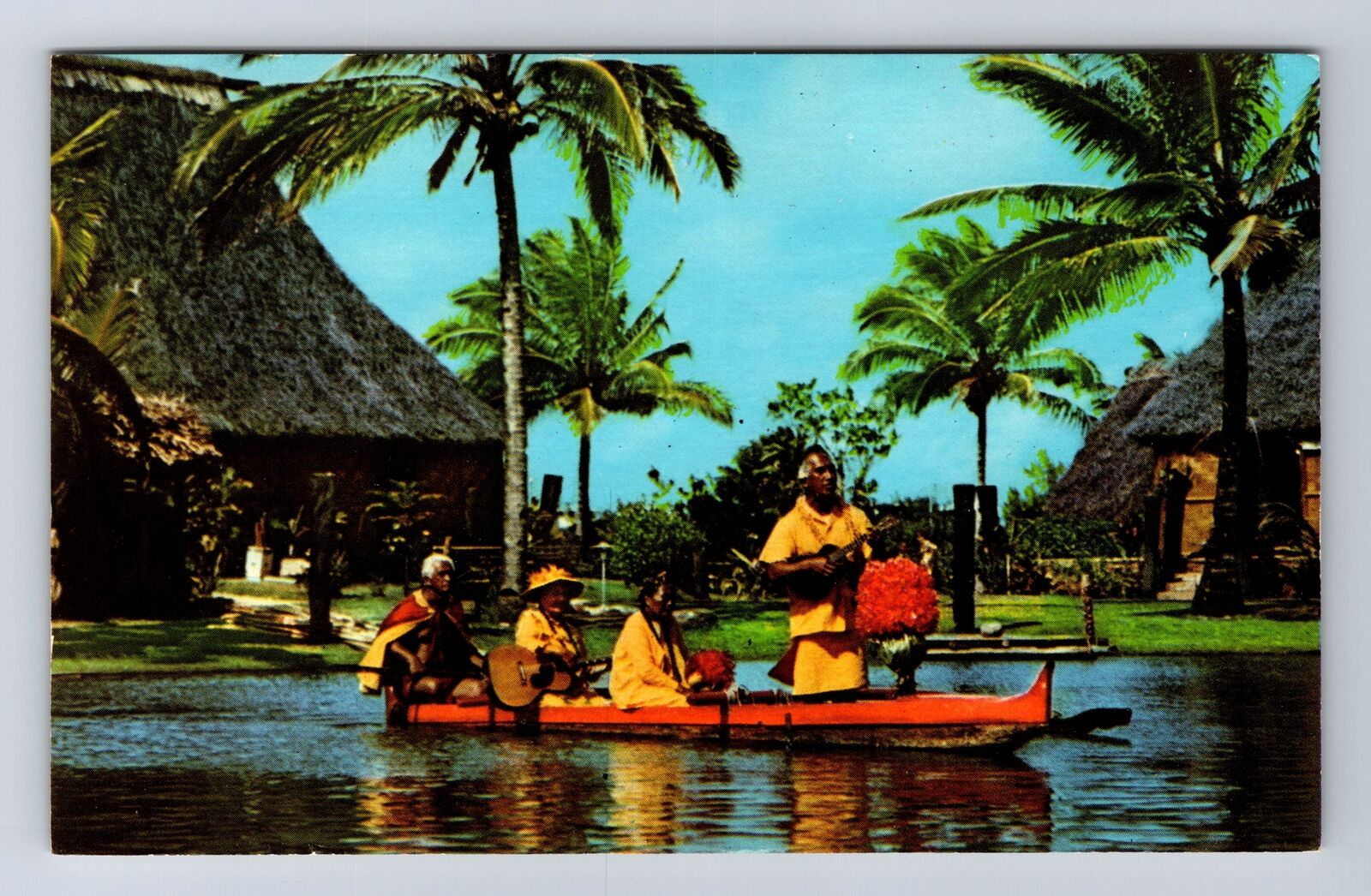 HI-Hawaii, Polynesian Cultural Center, Antique, Vintage Postcard