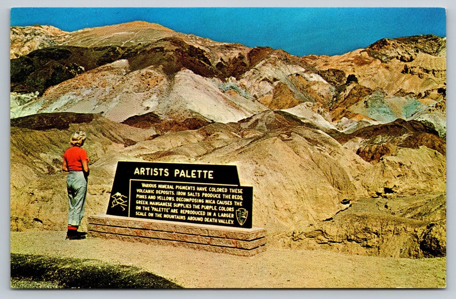 California Death Valley Monument Artist's Drive Postcard